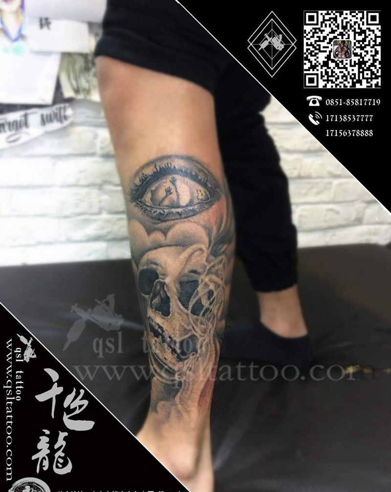 欧美骷髅 眼睛纹身图片