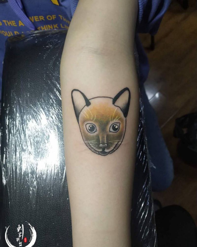 猫纹身图片_手臂纹身图案