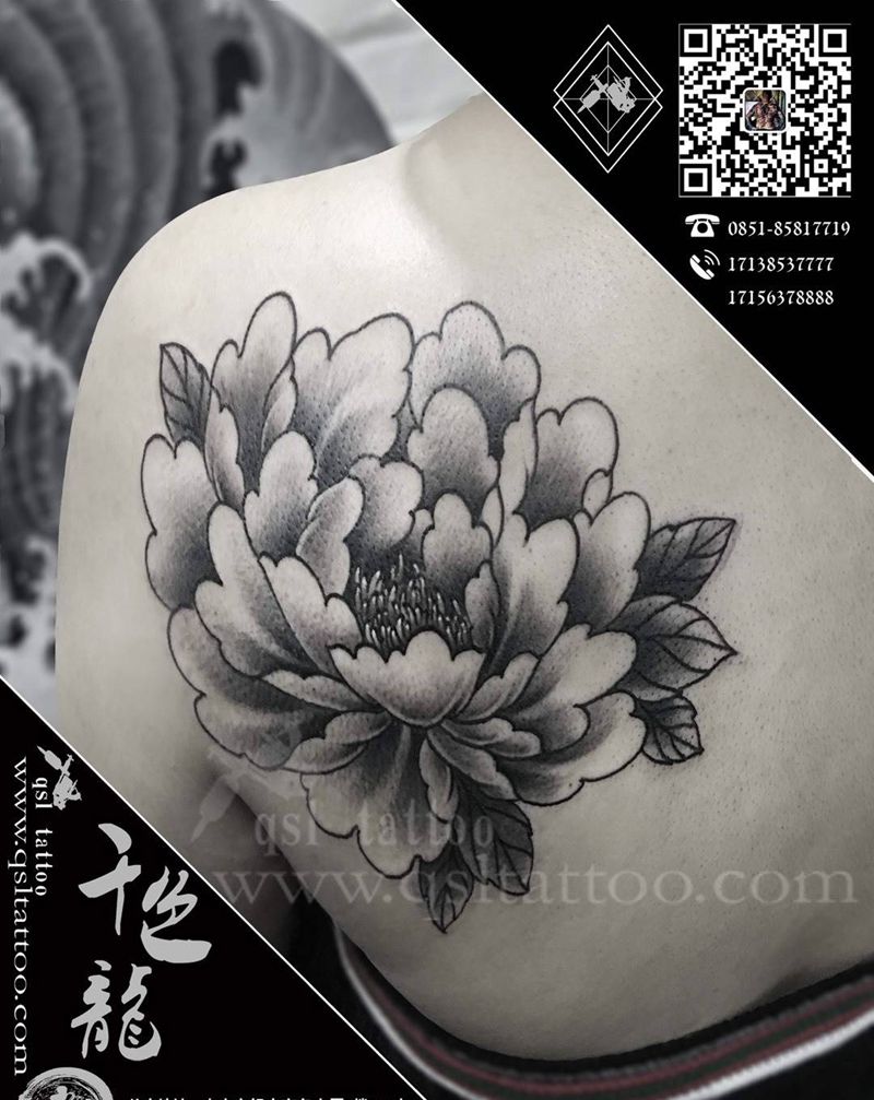 牡丹纹身图片