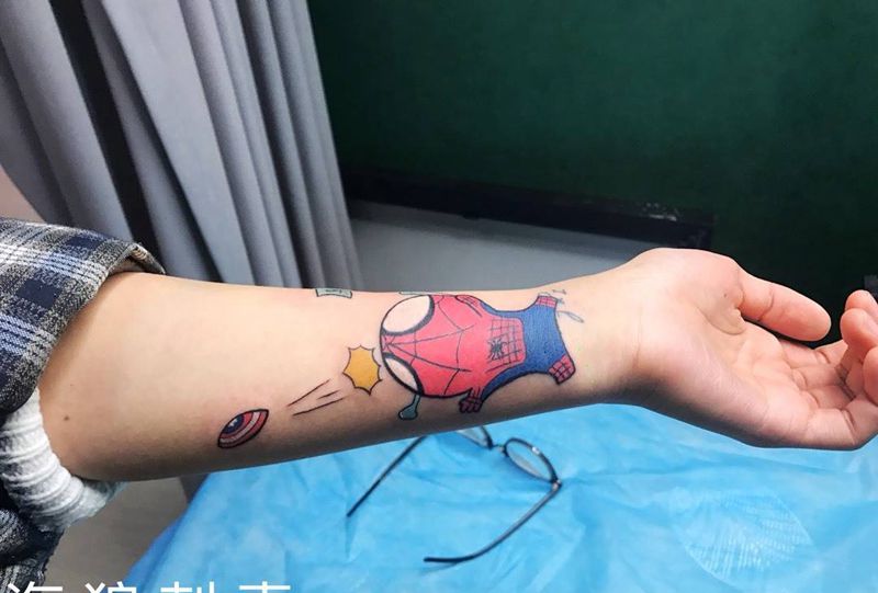 蜘蛛侠纹身图片