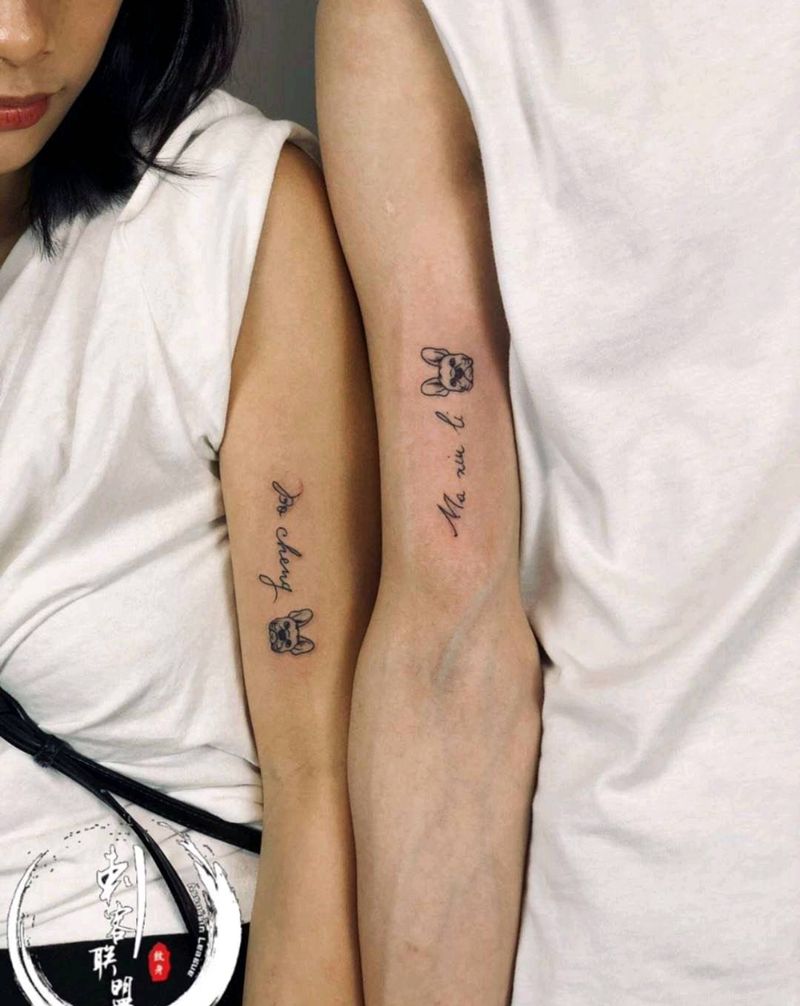 情侣纹身图片_点刺纹身图案