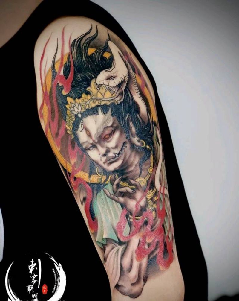 一念之间纹身图片_写实纹身图案