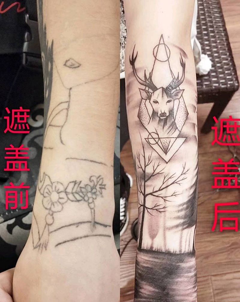 遮盖作品纹身图片_手臂纹身图案