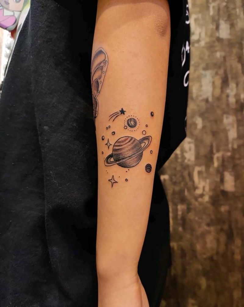 小宇宙纹身图片_手臂纹身图案