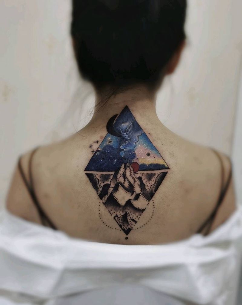 遮盖纹身图片_背部纹身图案