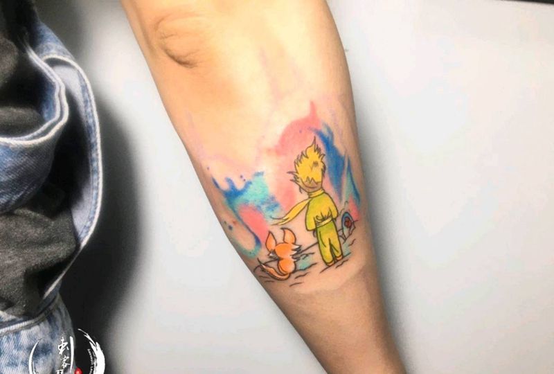 小王子纹身图片_手臂New School纹身图案