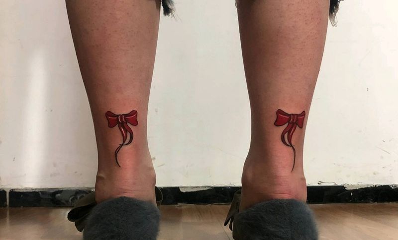蝴蝶结纹身图片