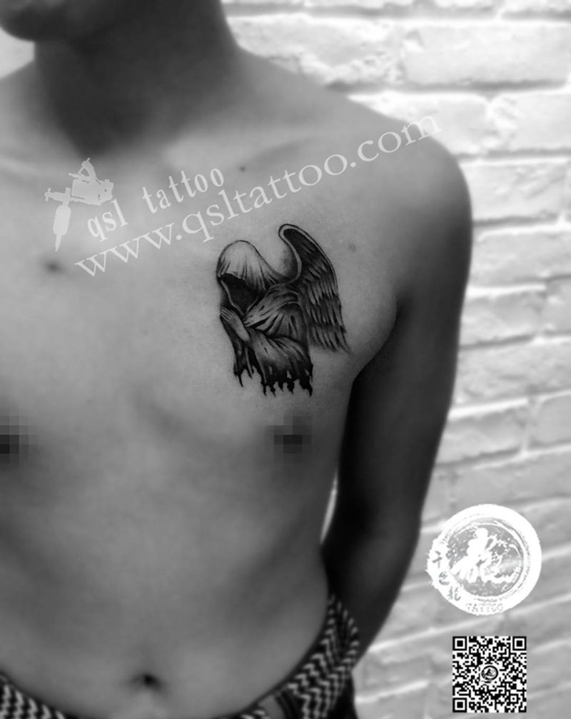 胸口 死神纹身图片