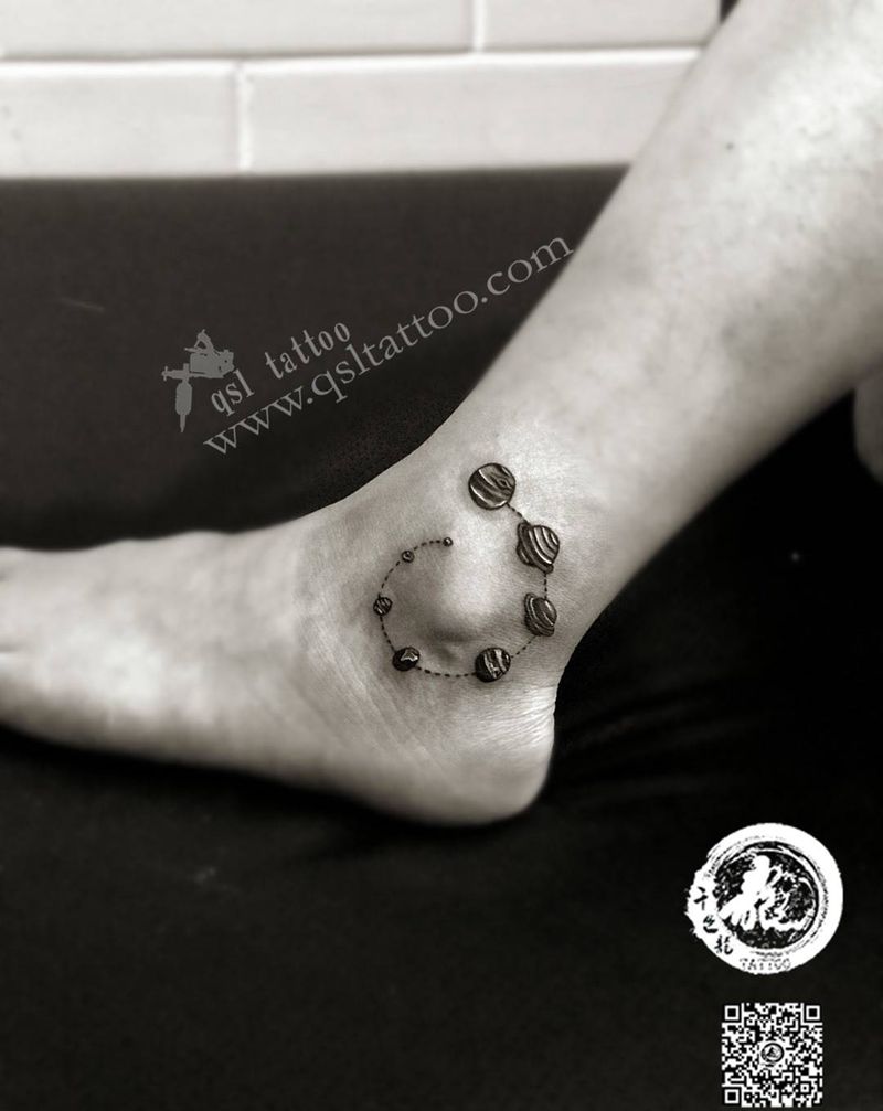 脚踝 小清新纹身图片