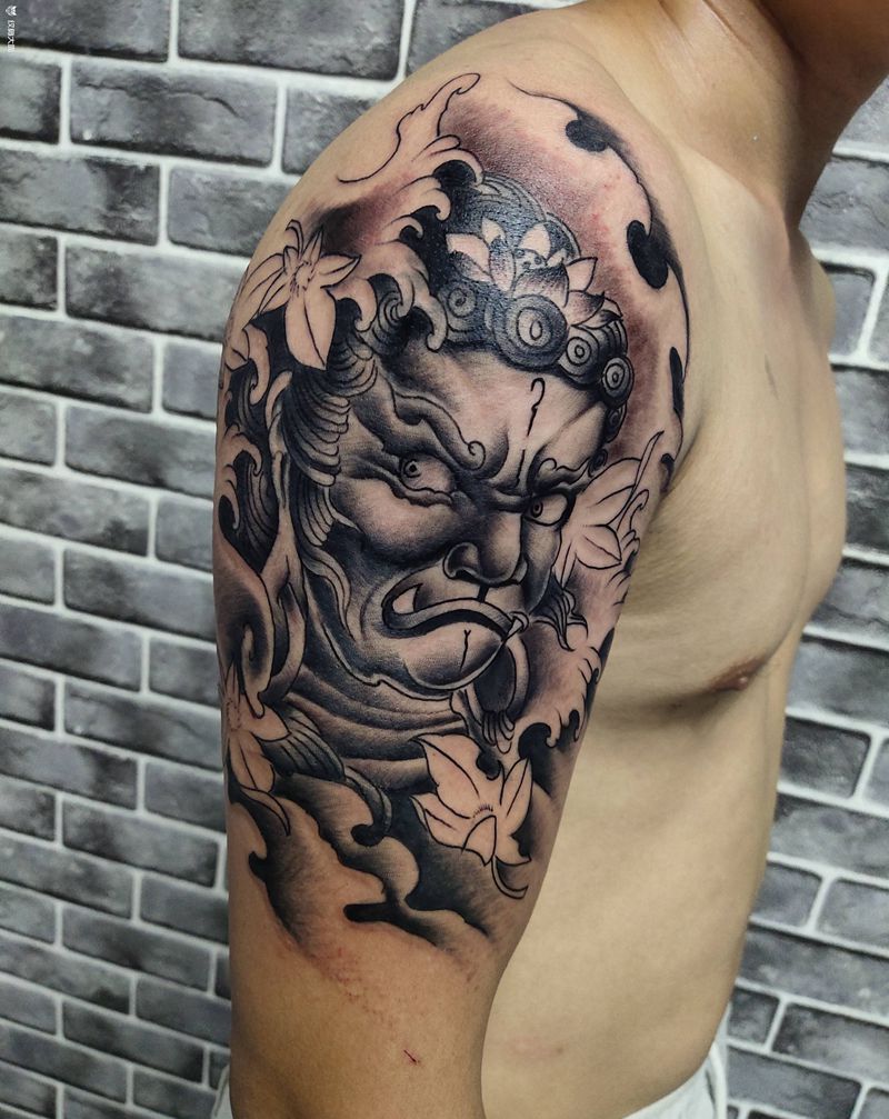 盖字纹身图片_手臂纹身图案