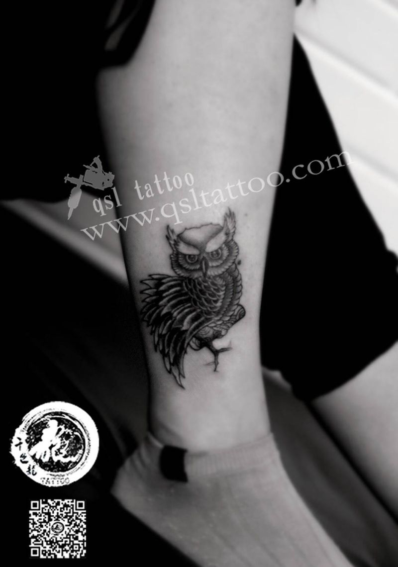 猫头鹰纹身图片