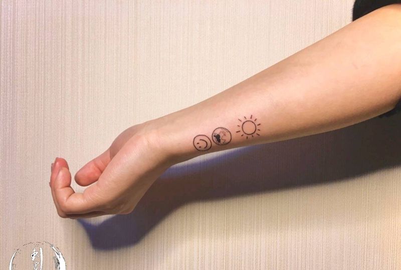 小清新纹身图片_手部纹身图案