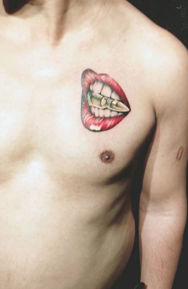 写实纹身图片_胸部欧美写实纹身图案