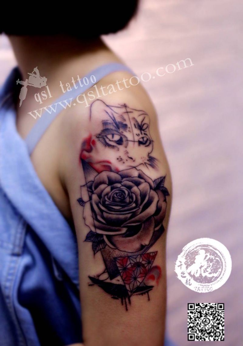 猫咪纹身图片