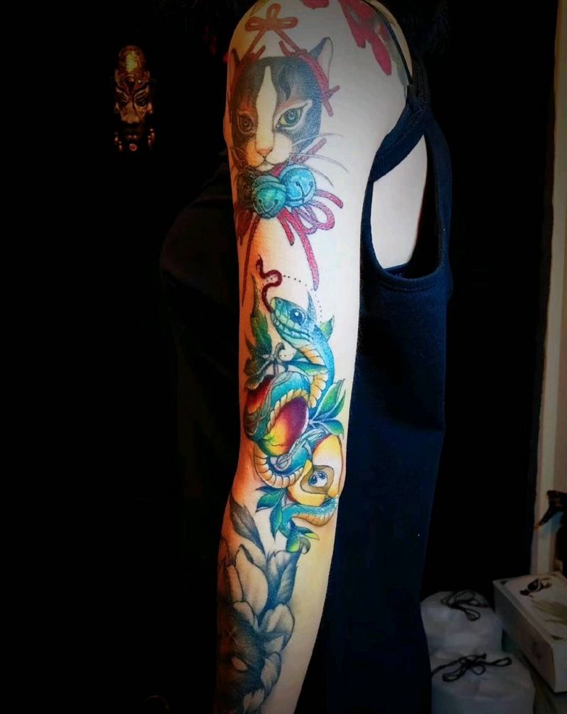 newschool纹身图片_手臂New School纹身图案