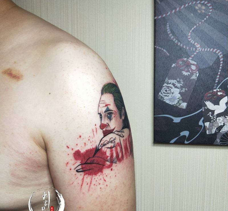 小丑纹身图片_New School纹身图案