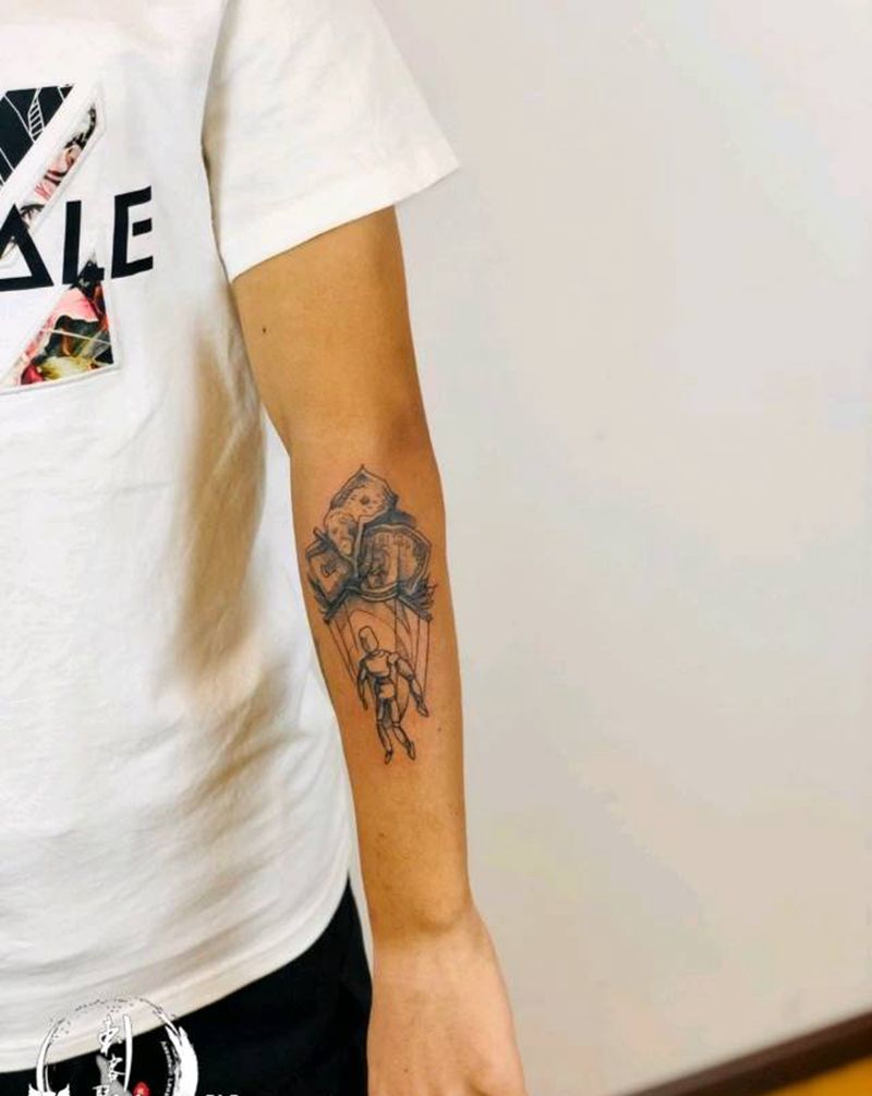 提线木偶纹身图片_手臂New School纹身图案