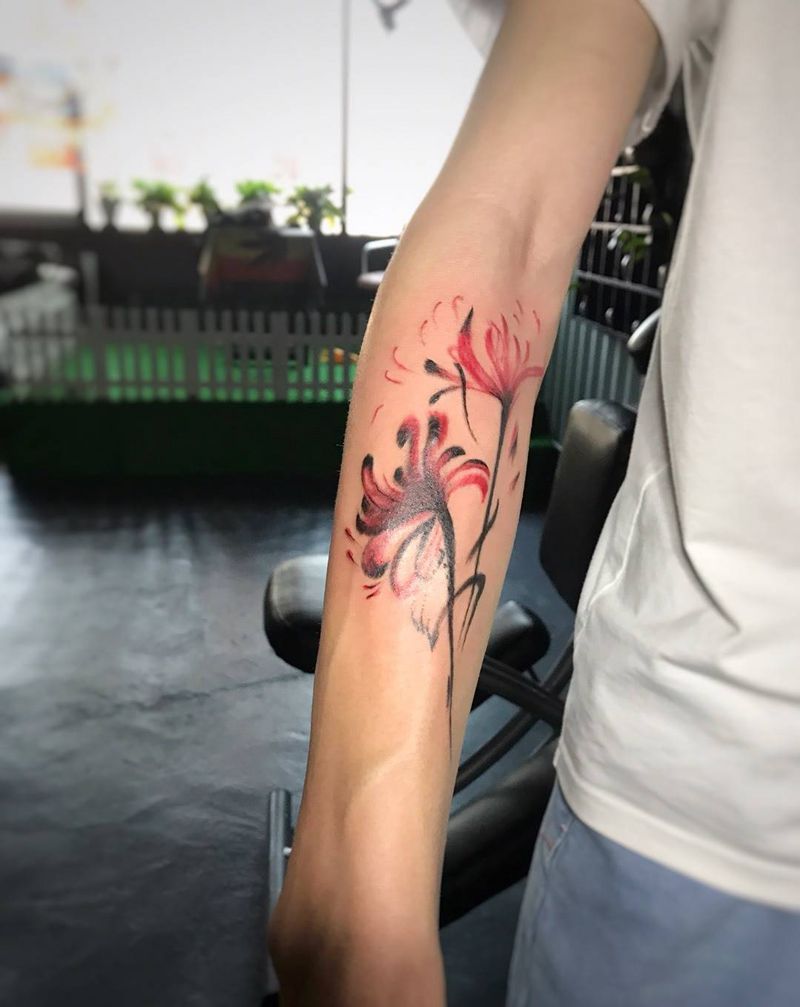 彼岸花纹身图片