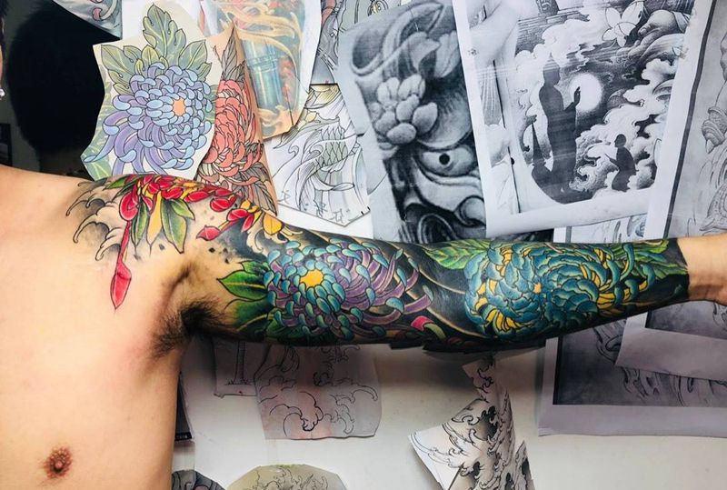 花臂纹身图片