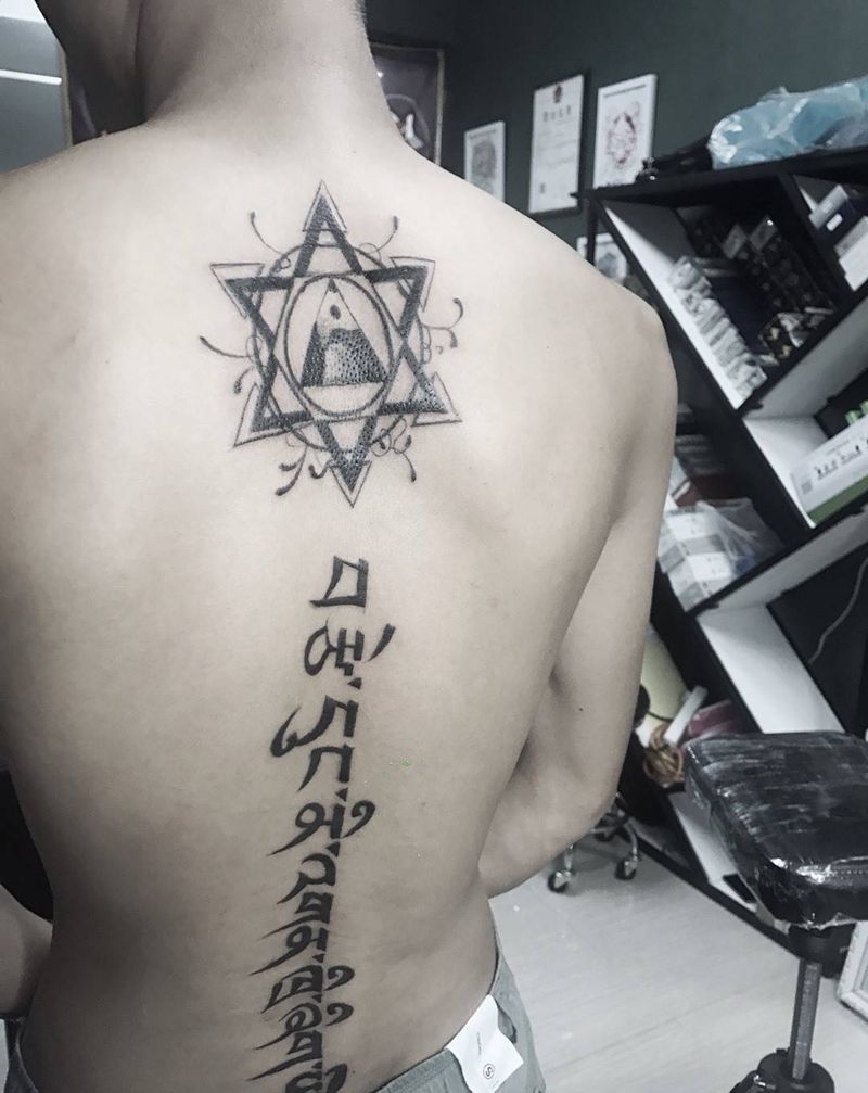 六芒星纹身图片