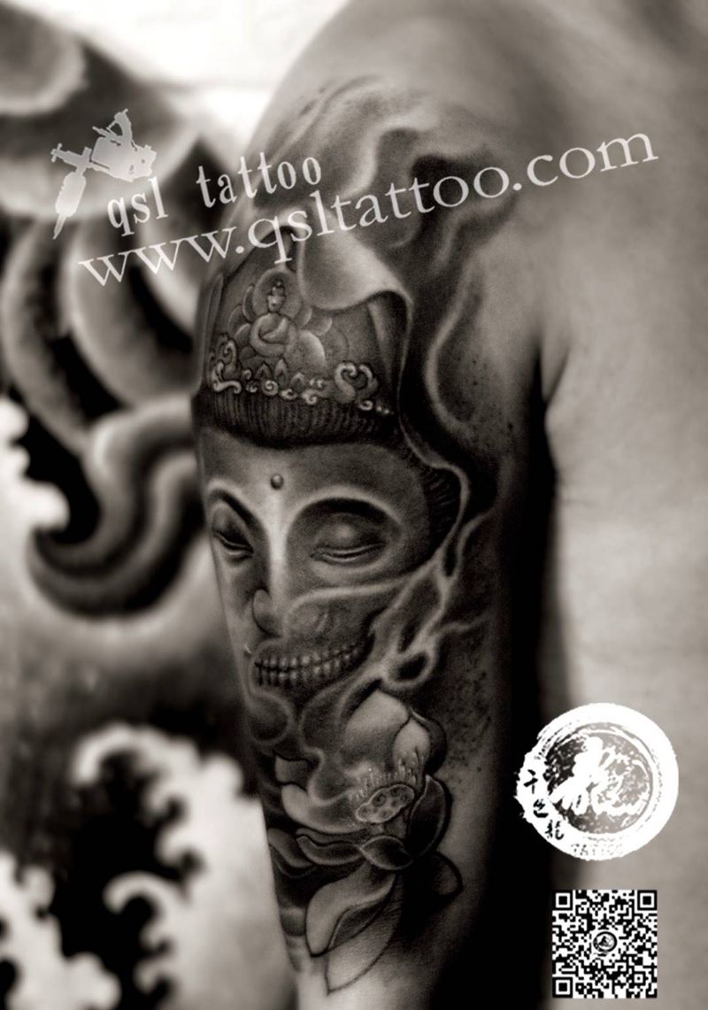佛与魔纹身图片