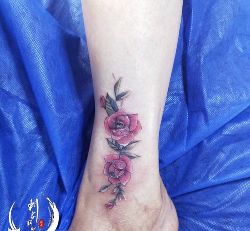 遮疤纹纹身图片_花纹身图案