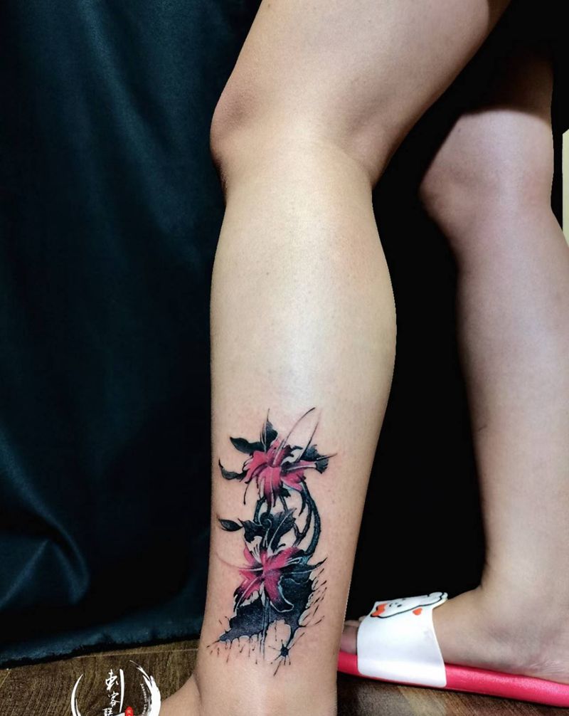 遮盖修改纹身图片_腿部遮盖纹身图案