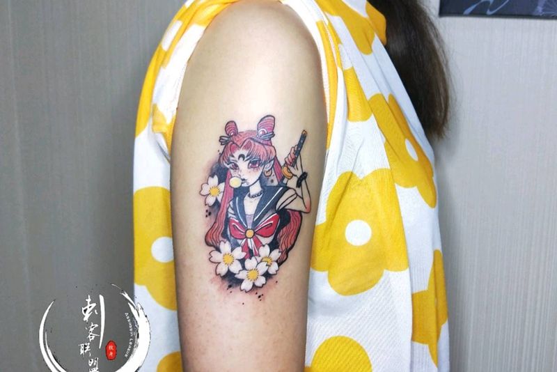 美少女战士纹身图片_卡通纹身图案