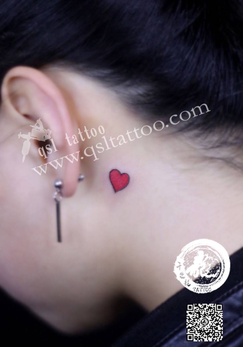 小桃心❤️纹身图片