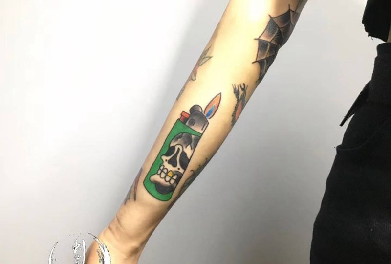 School纹身图片_手臂Old School纹身图案