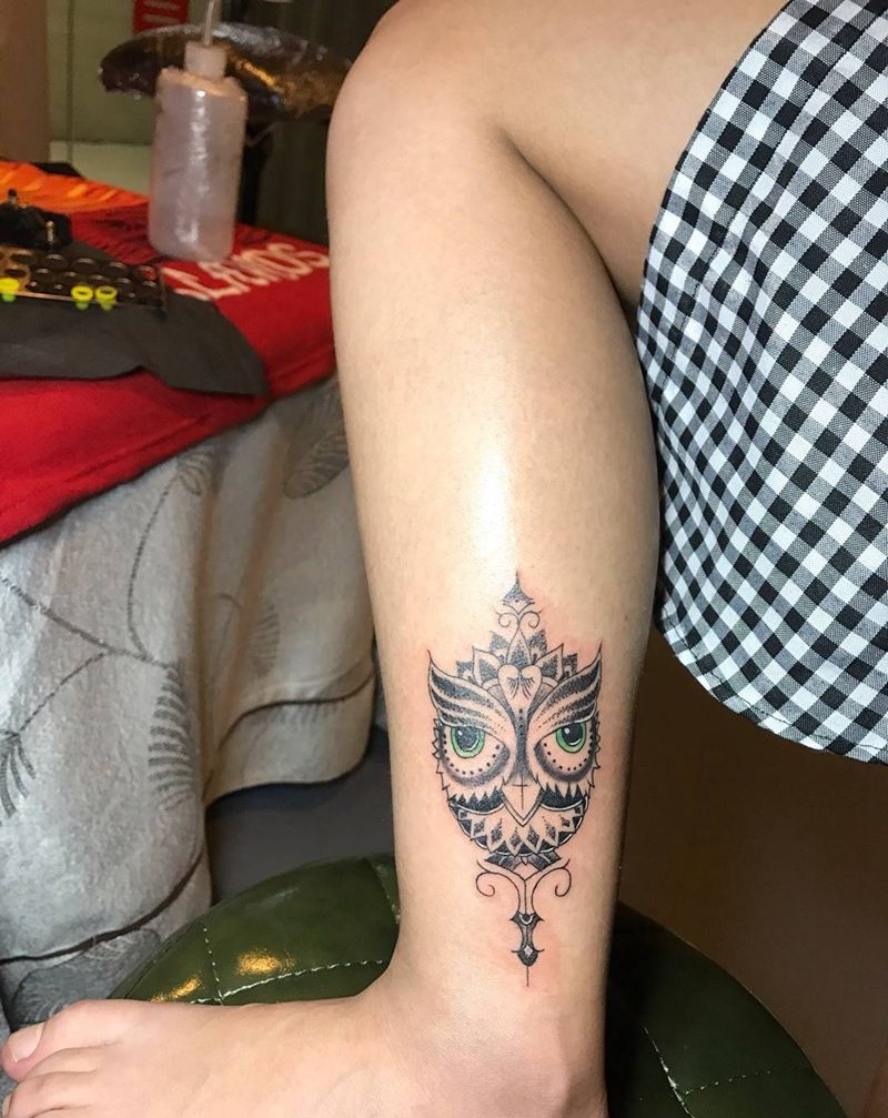 猫头鹰纹身图片