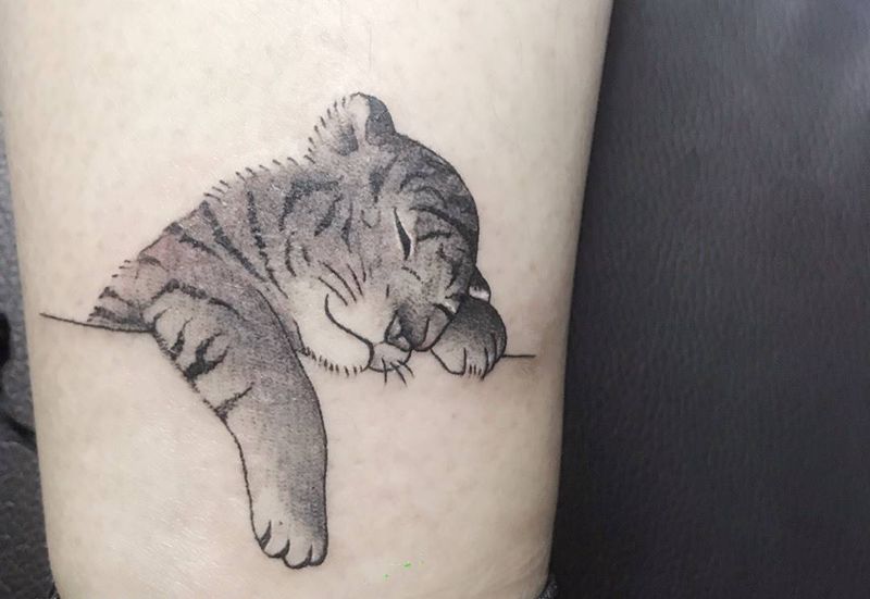 小老虎纹身图片