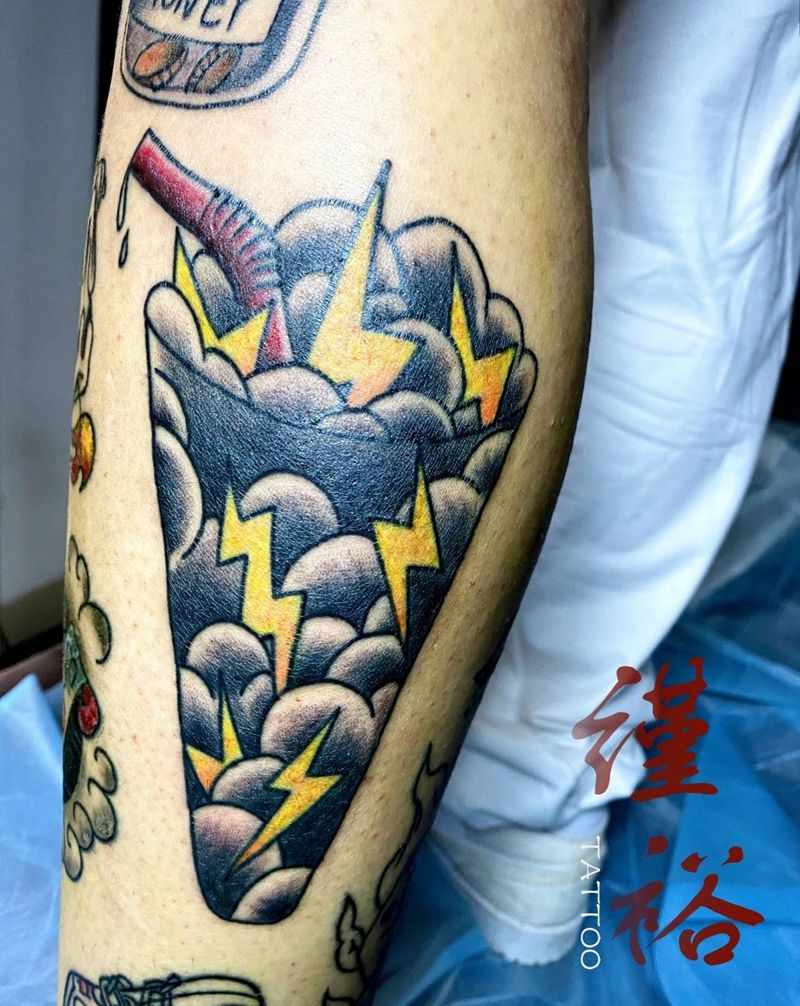 杯子纹身图片_Old School纹身图案