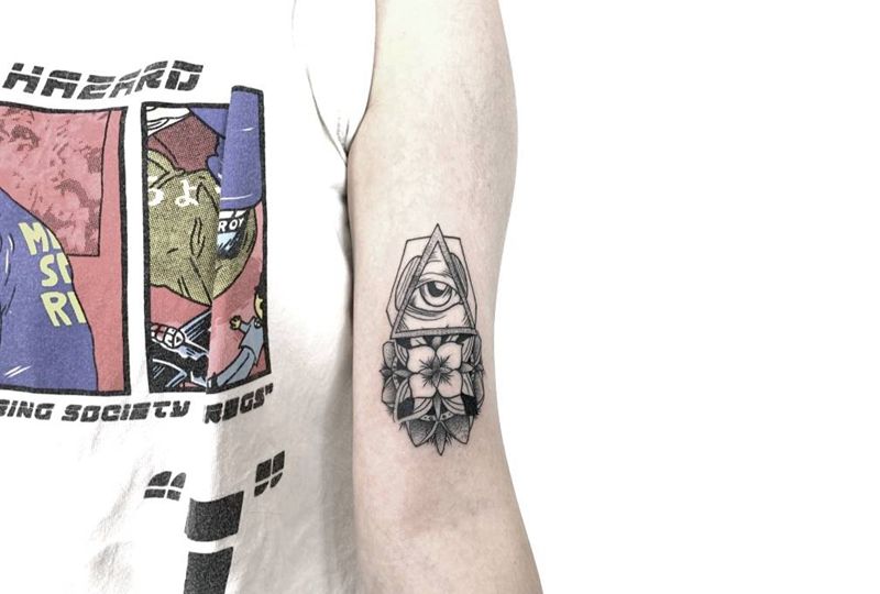 千年眼纹身图片_老传统纹身图案