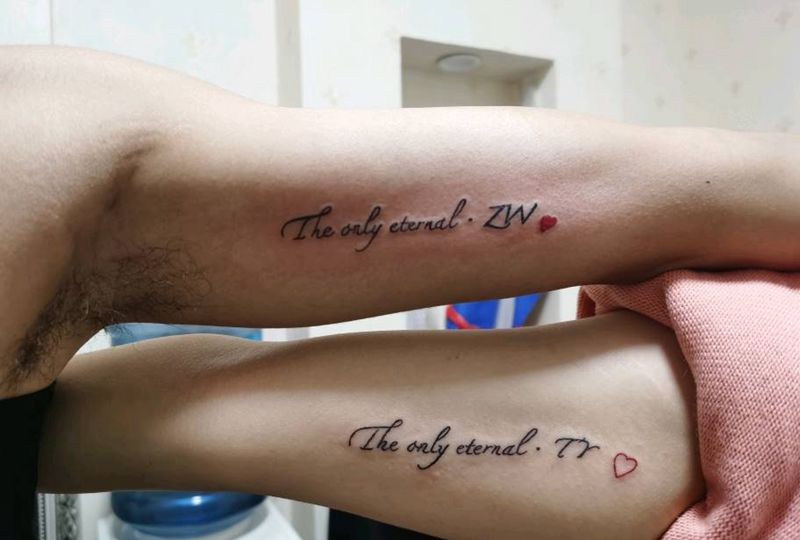 情侣纹身图片_手臂纹身图案