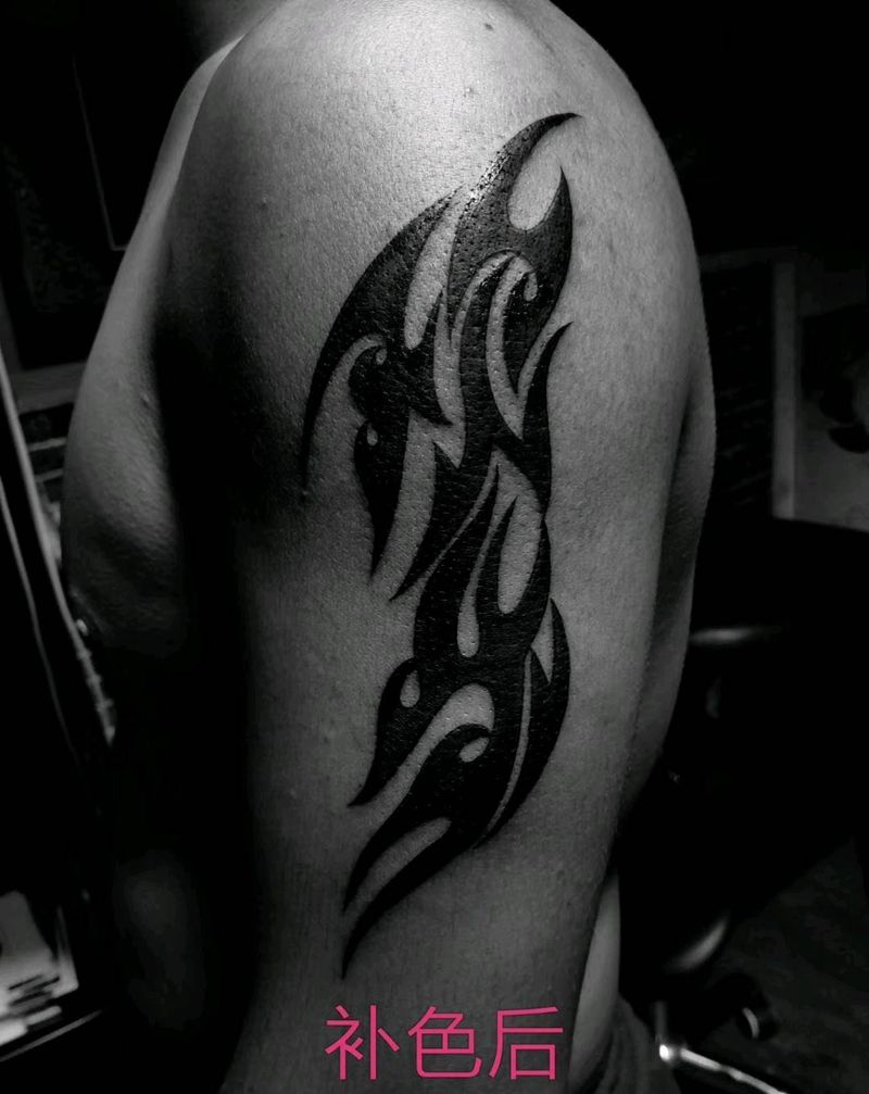 旧图腾修改上色纹身图片