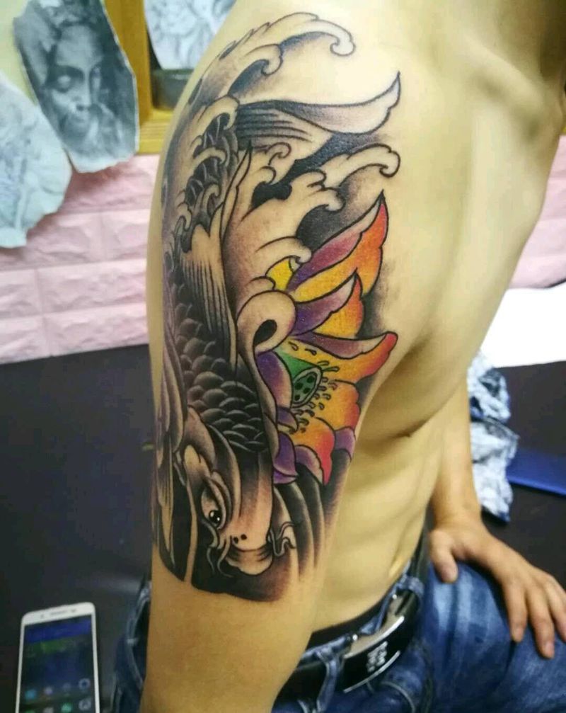 鲤鱼纹身图片