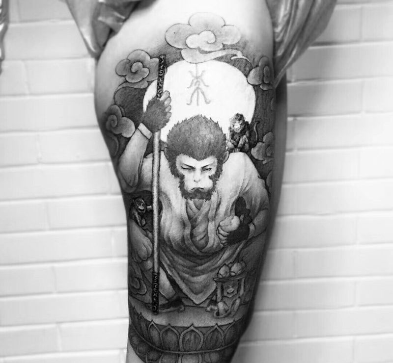 悟空 佛性纹身图片