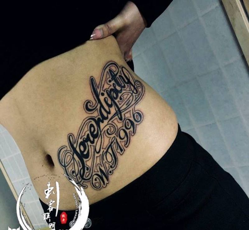 奇卡诺纹身图片_花体字纹身图案
