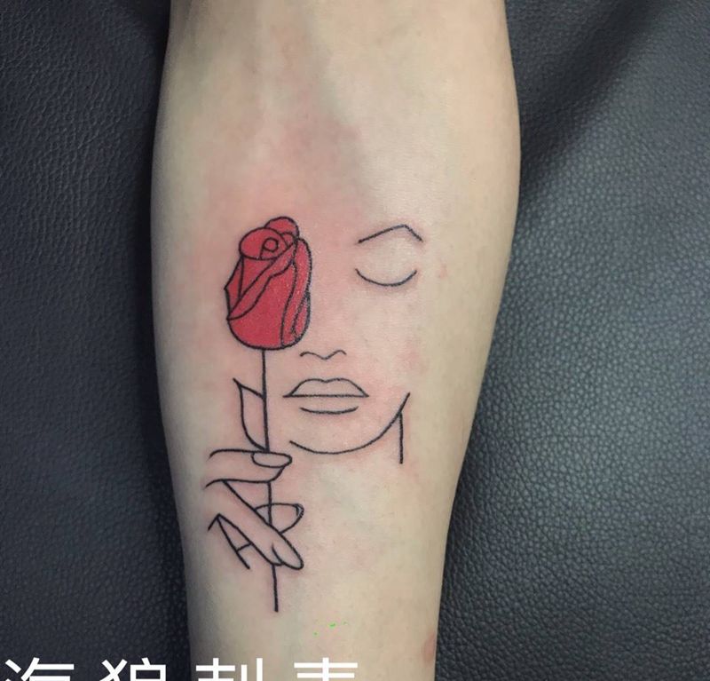 玫瑰纹身图片
