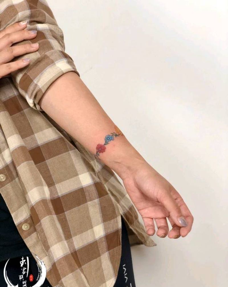 花环纹身图片_清新纹身图案