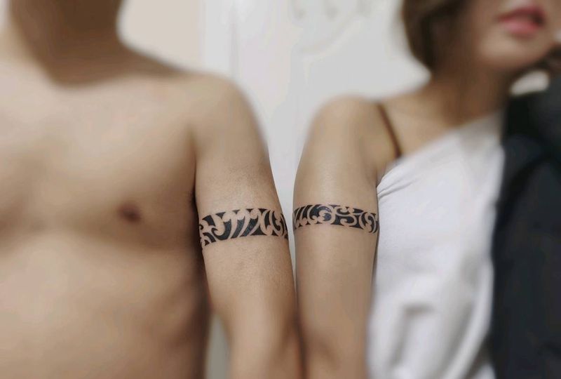 情侣纹身图片_手臂纹身图案