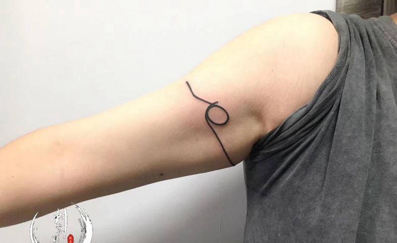 线条纹身图片_手臂线纹身图案