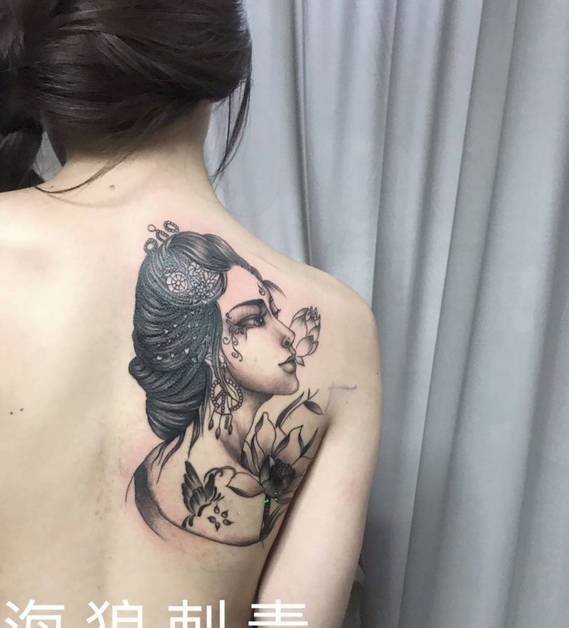 艺妓纹身图片