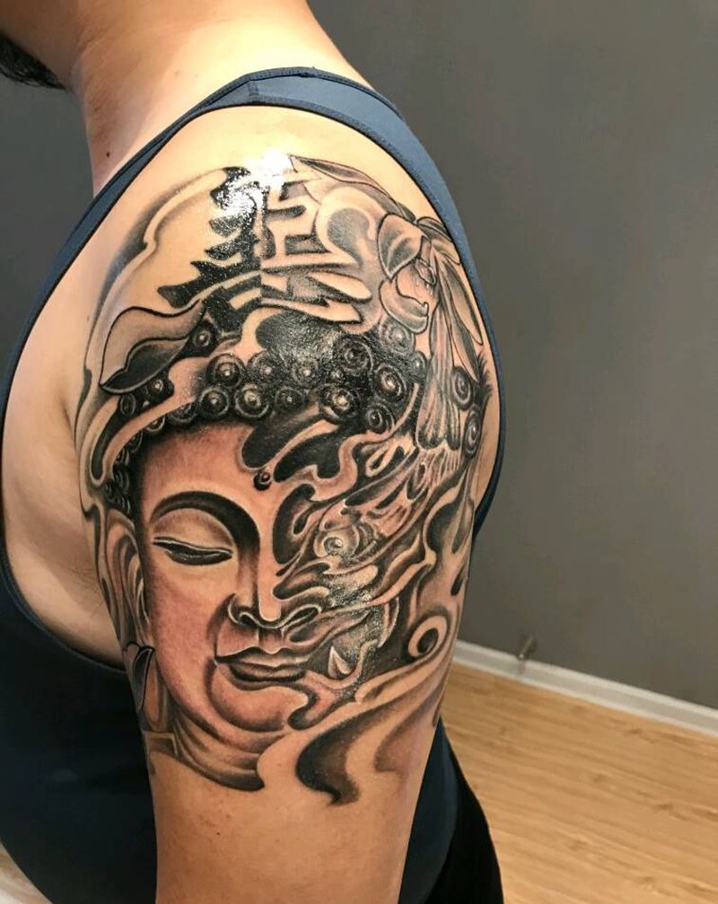 佛与魔纹身图片