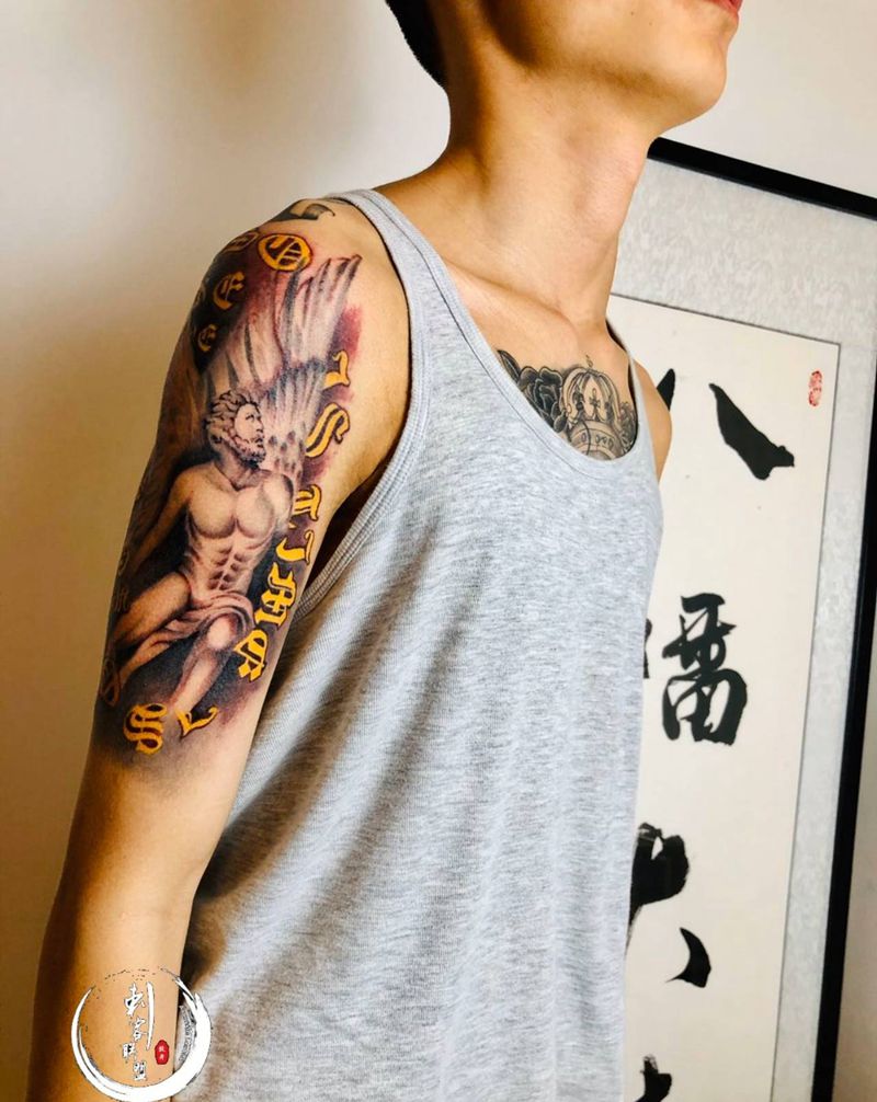 修改润色（希腊神话人物）纹身图片_手臂欧美写实纹身图案