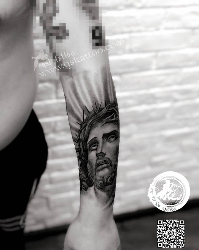 耶稣纹身图片