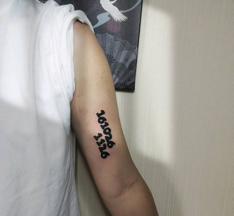 数字纹身图片_手臂数字纹身图案