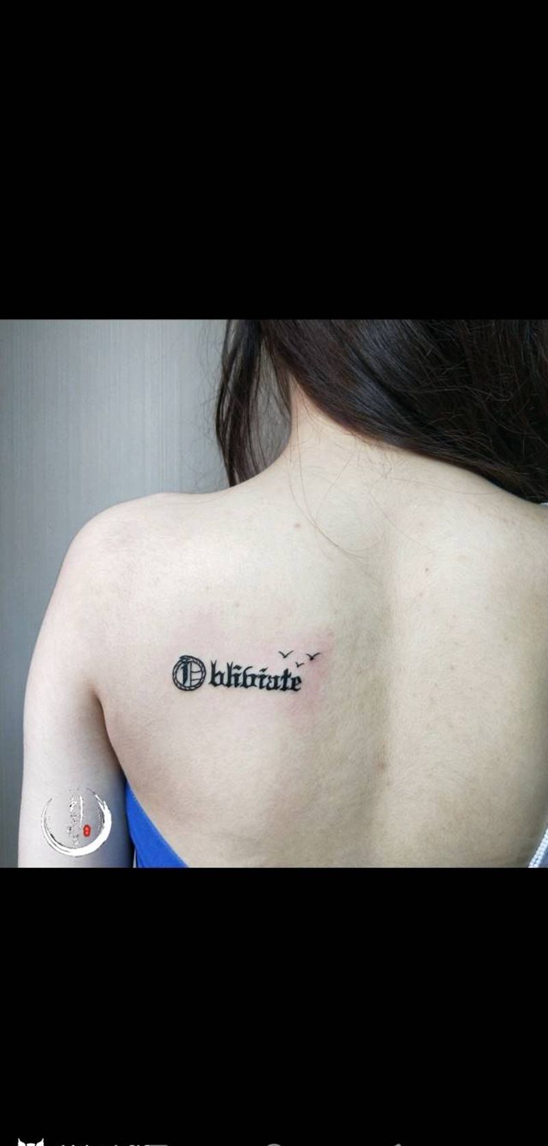 字体纹身图片_背部字体纹身图案