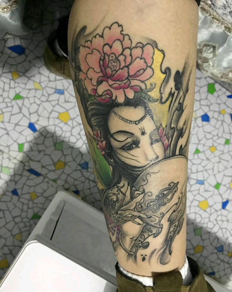 艺妓纹身图片